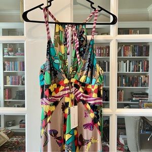 NWT Rebecca Taylor 100% silk butterfly dress size 6